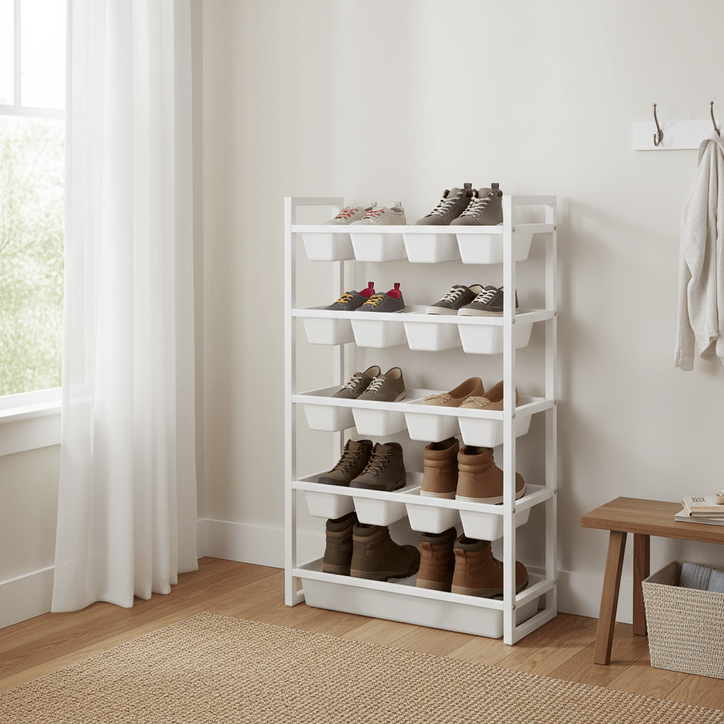 Rangement dans un mudroom