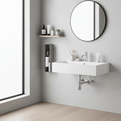 Rangement mural gris sophistiqué