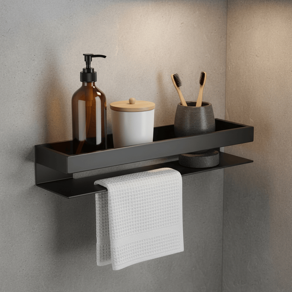 Rangement mural noir premium