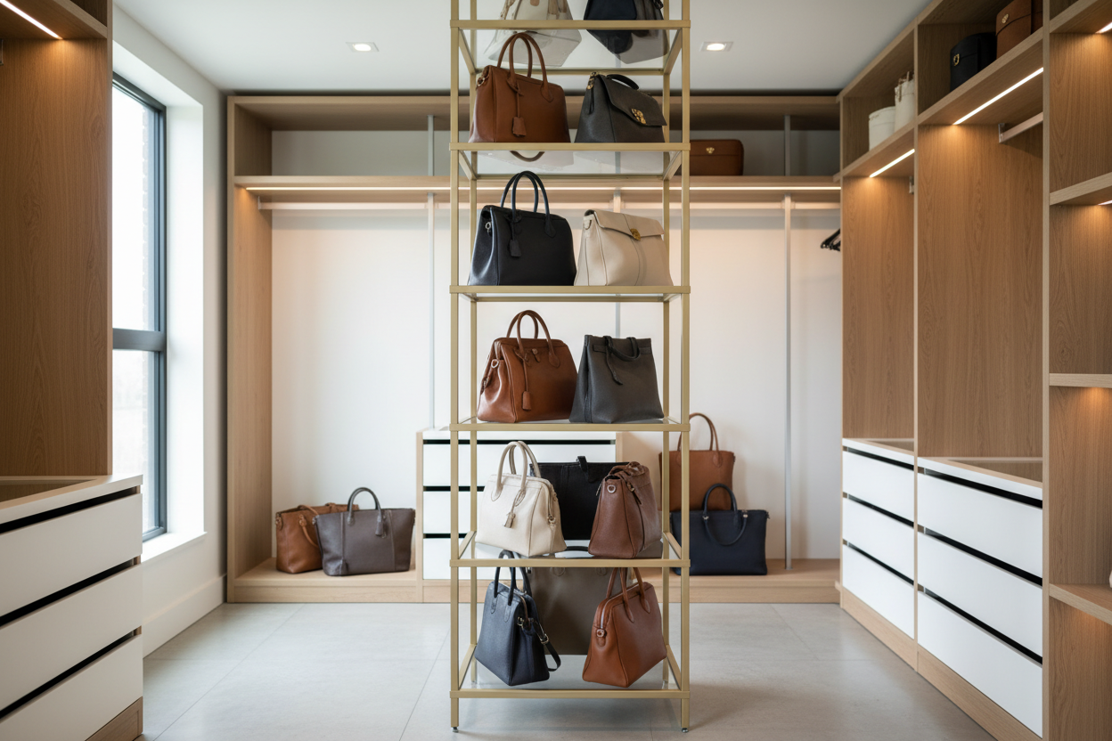 Rangement suspendu dressing luxe