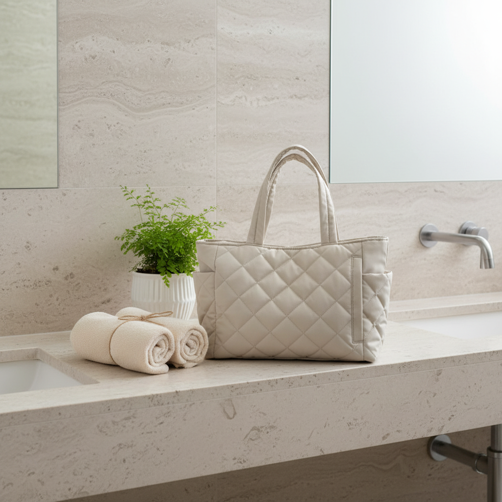 Sac dans salle de bain