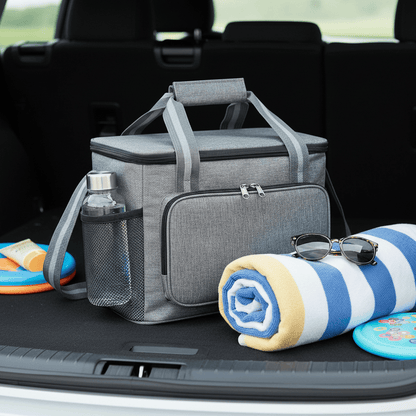Sac isotherme dans le coffre de voiture
