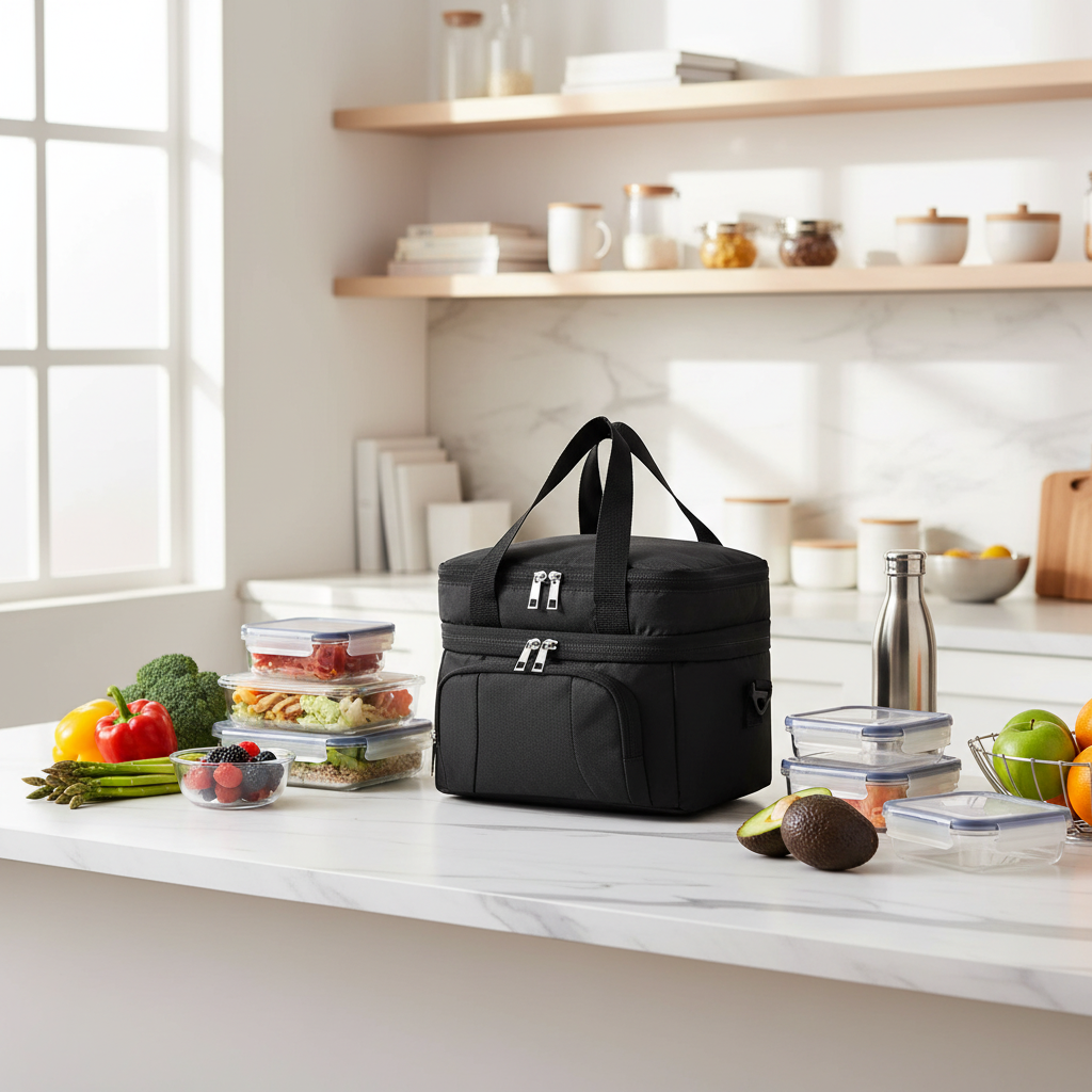 Sac isotherme double compartiment en cuisine