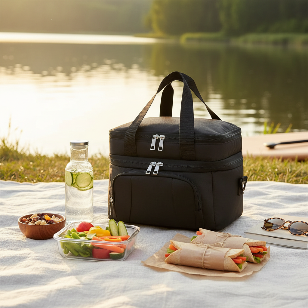 Sac isotherme en pique-nique extérieur