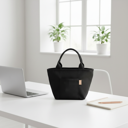 Sac noir au bureau