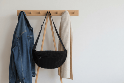 Sac noir suspendu avec veste