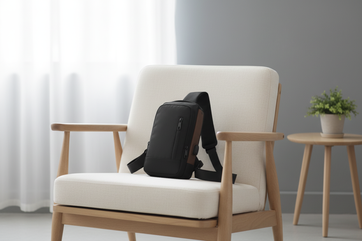 Sac sur fauteuil