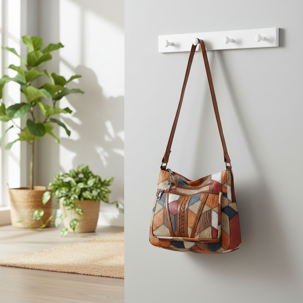 Sac sur porte-manteau