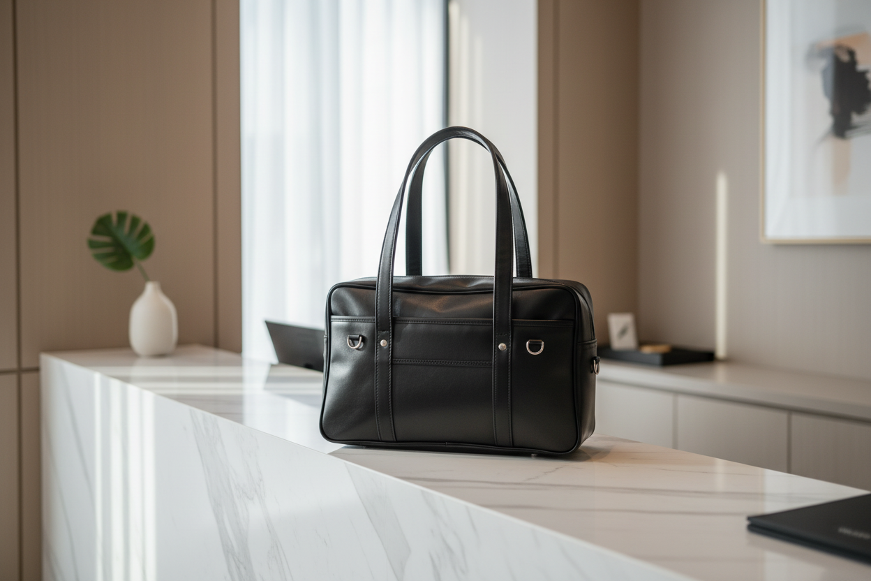 Sac sur réception d'hôtel