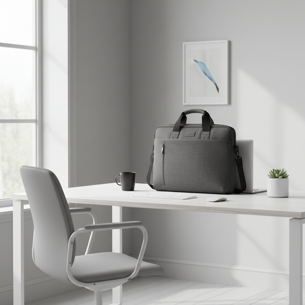 Sacoche canvas gris foncé élégant