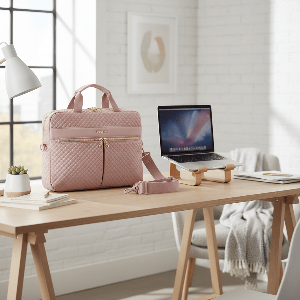 Sacoche matelassée rose poudré avec bandoulière