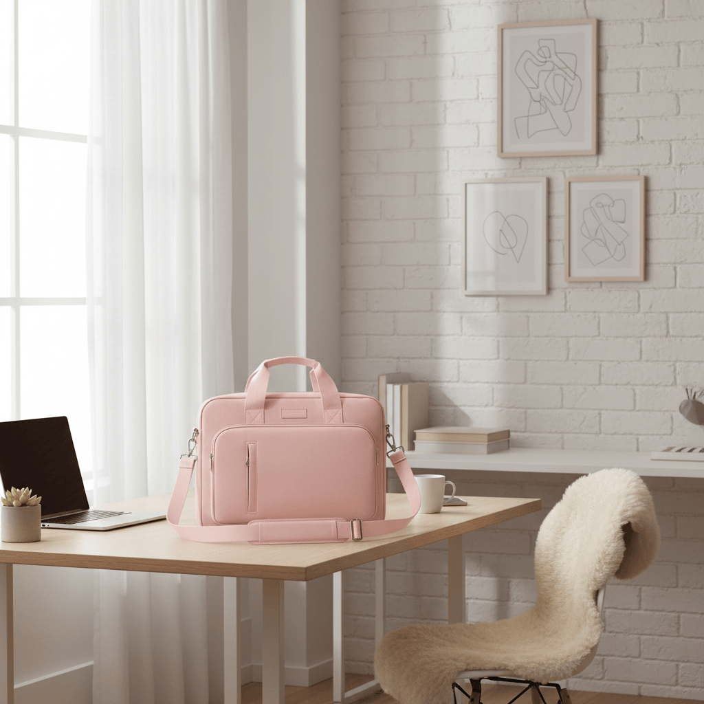 Sacoche rose avec protection airbag