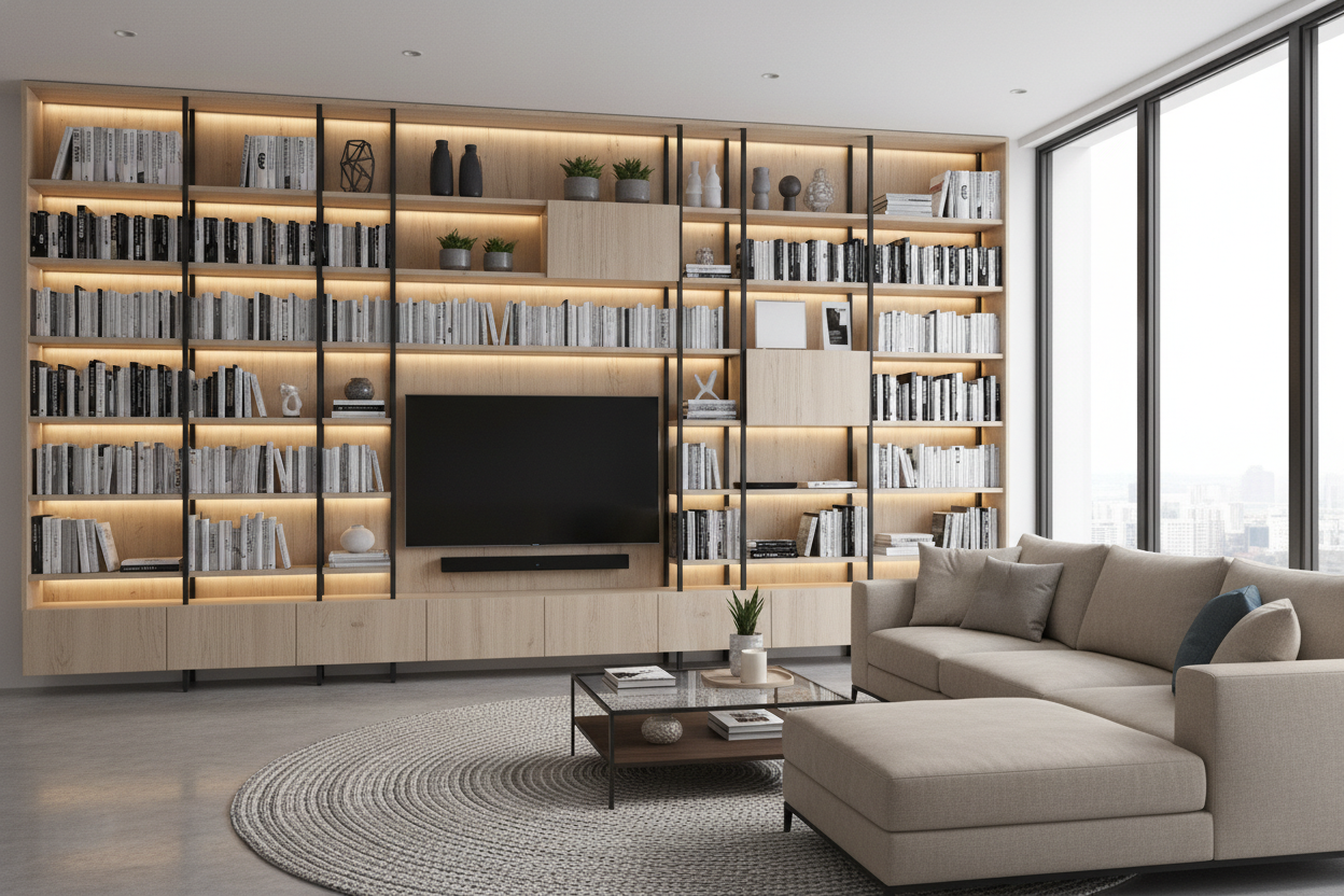 Salon organisé - Optimisation d'espace