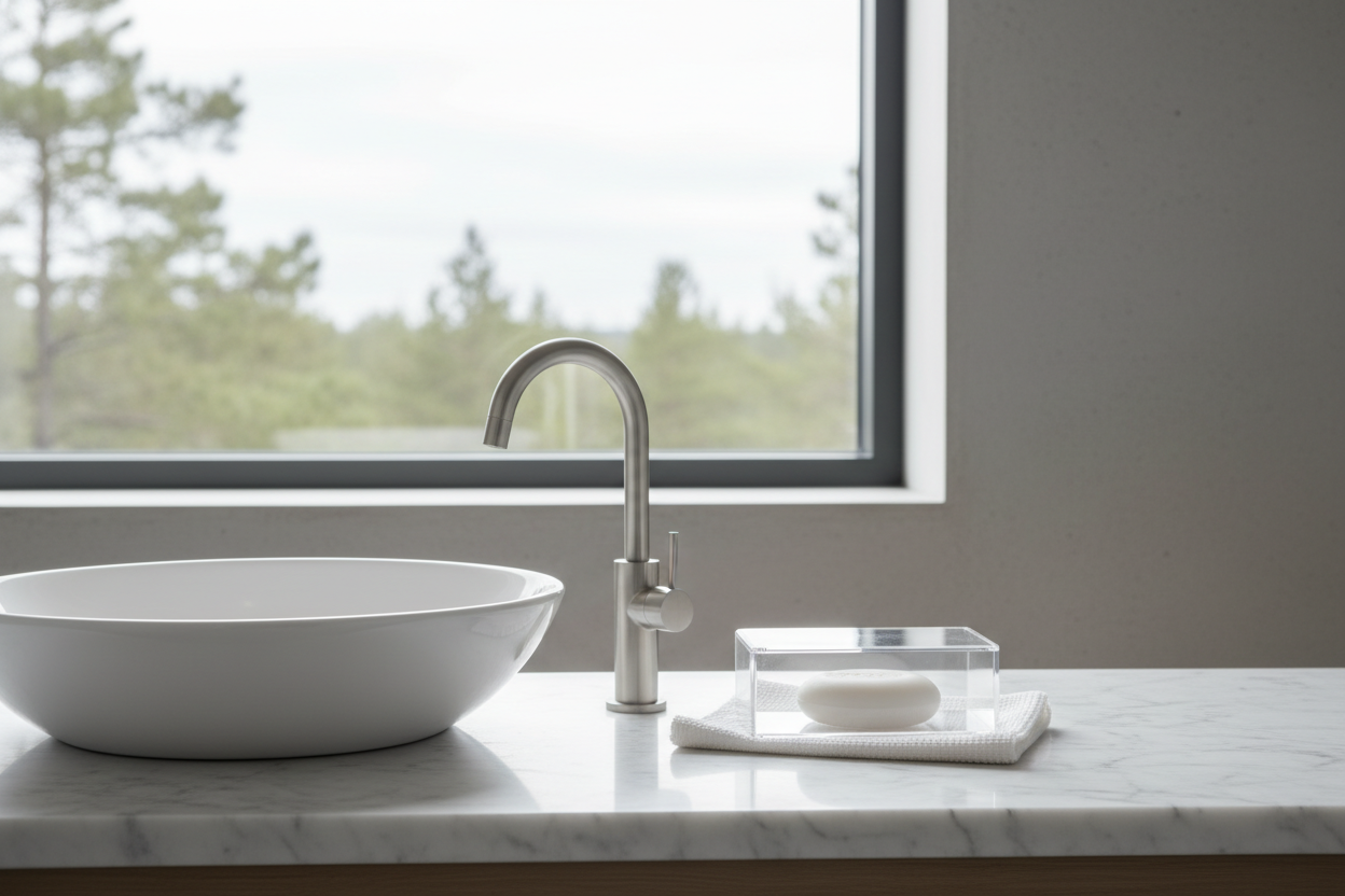 Scène salle de bain minimaliste