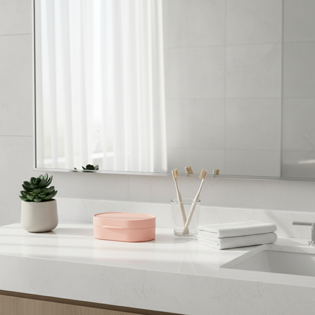 Scène vanité hôtel minimaliste