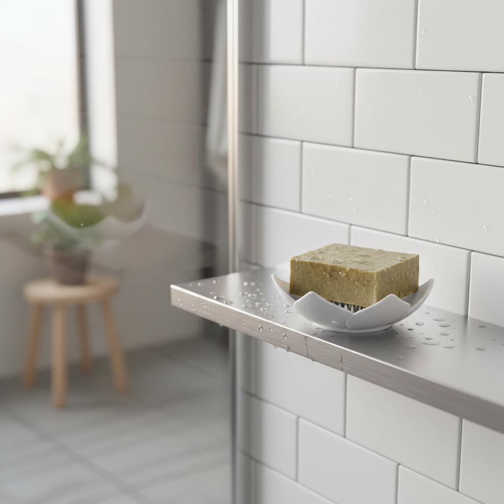 Shower shelf scene