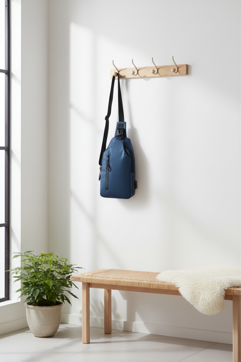 Suspendu au portemanteau