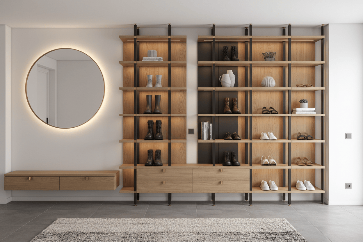 Système modulable avec éclairage LED