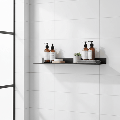 Étagère aluminium noir mat en L