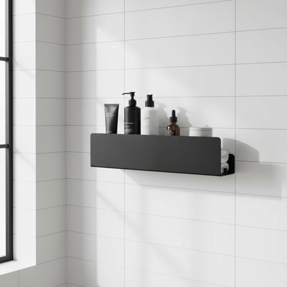 Étagère aluminium noir mat flottante