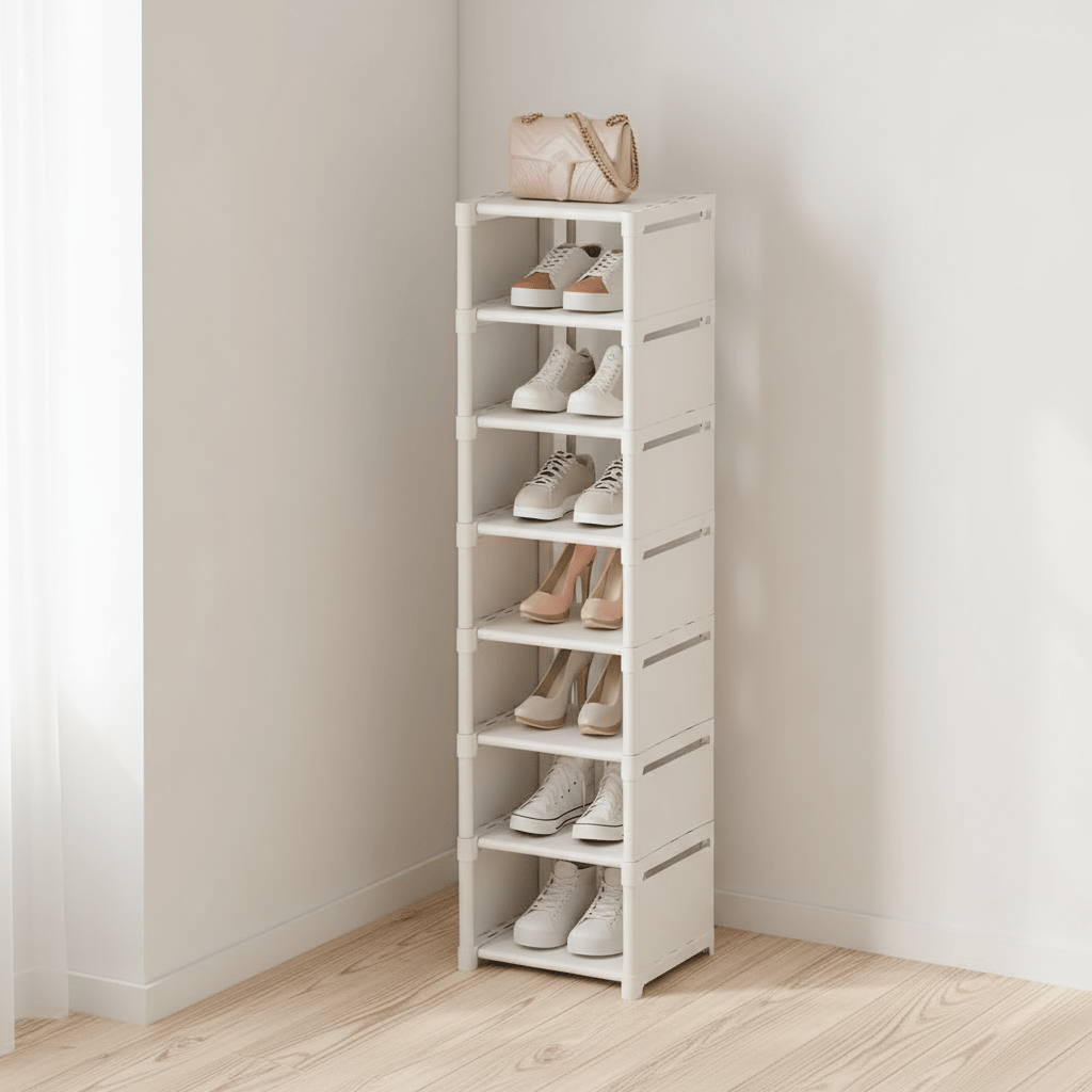 Étagère dans un coin de chambre