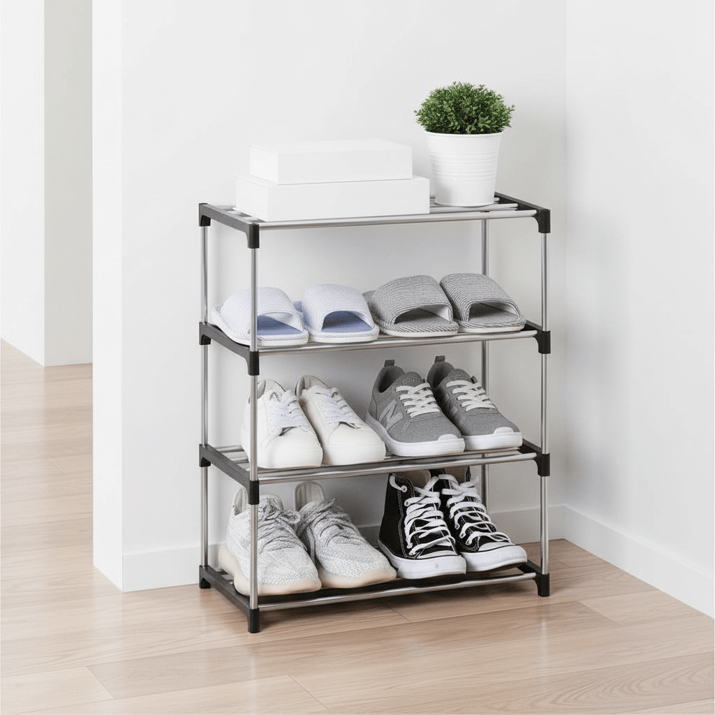 Étagère dans un couloir d'appartement