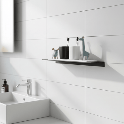 Étagère flottante noire ultra-fine