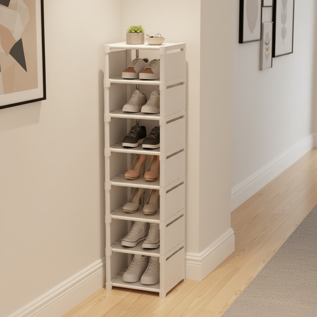 Étagère haute dans un couloir