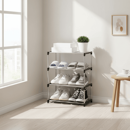 Étagère modulaire dans une entrée