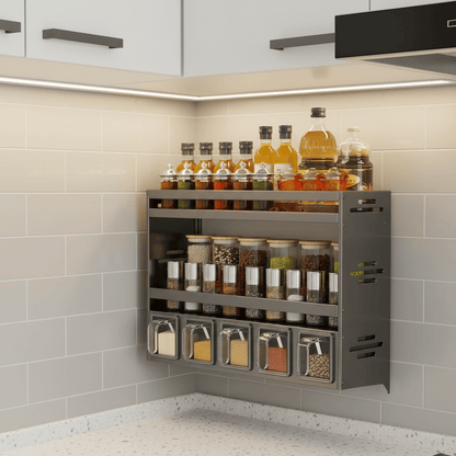 Étagère multi-niveaux avec visibilité complète