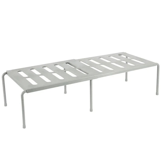 Étagère Extensible de Rangement Cuisine en ABS Gris - Organiseur d'Épices et Accessoires