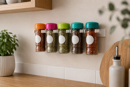 Étagère Murale Cuisine Porte-Épices – Design Blanc Minimaliste 