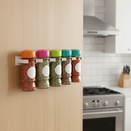 Étagère Murale Cuisine Porte-Épices – Design Blanc Minimaliste 1
