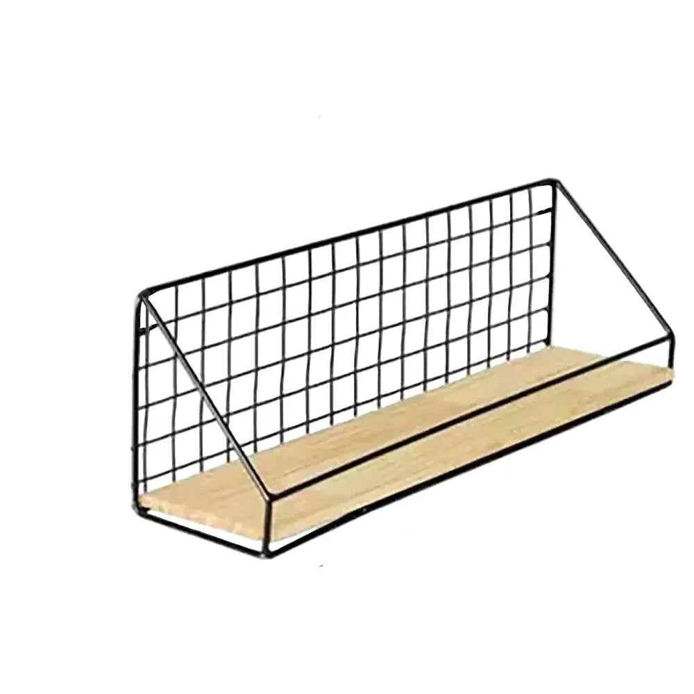 Étagère Murale Flottante Métal et Bois Naturel – Rangement et Décoration Moderne pour Salon, Chambre, Salle de Bain, Livres et Plantes