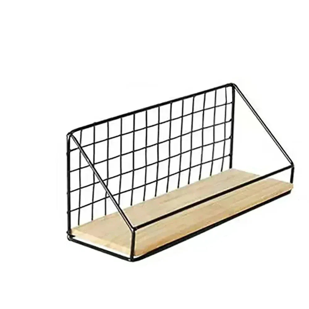 Étagère Murale Flottante Métal et Bois Naturel – Rangement et Décoration Moderne pour Salon, Chambre, Salle de Bain, Livres et Plantes