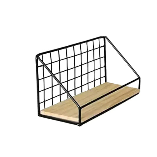 Étagère Murale Flottante Métal et Bois Naturel – Rangement et Décoration Moderne pour Salon, Chambre, Salle de Bain, Livres et Plantes