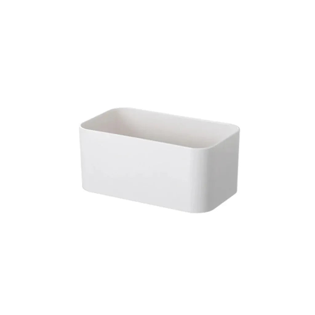 Étagère Murale Salle de Bain – Boîte de Rangement Adhésive pour Organisation Murale Blanc Petit