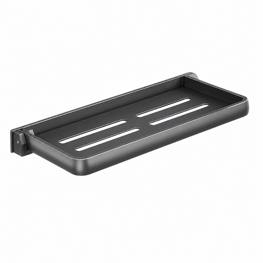 Étagère Murale Salle de Bain Pliable en Aluminium 30cm