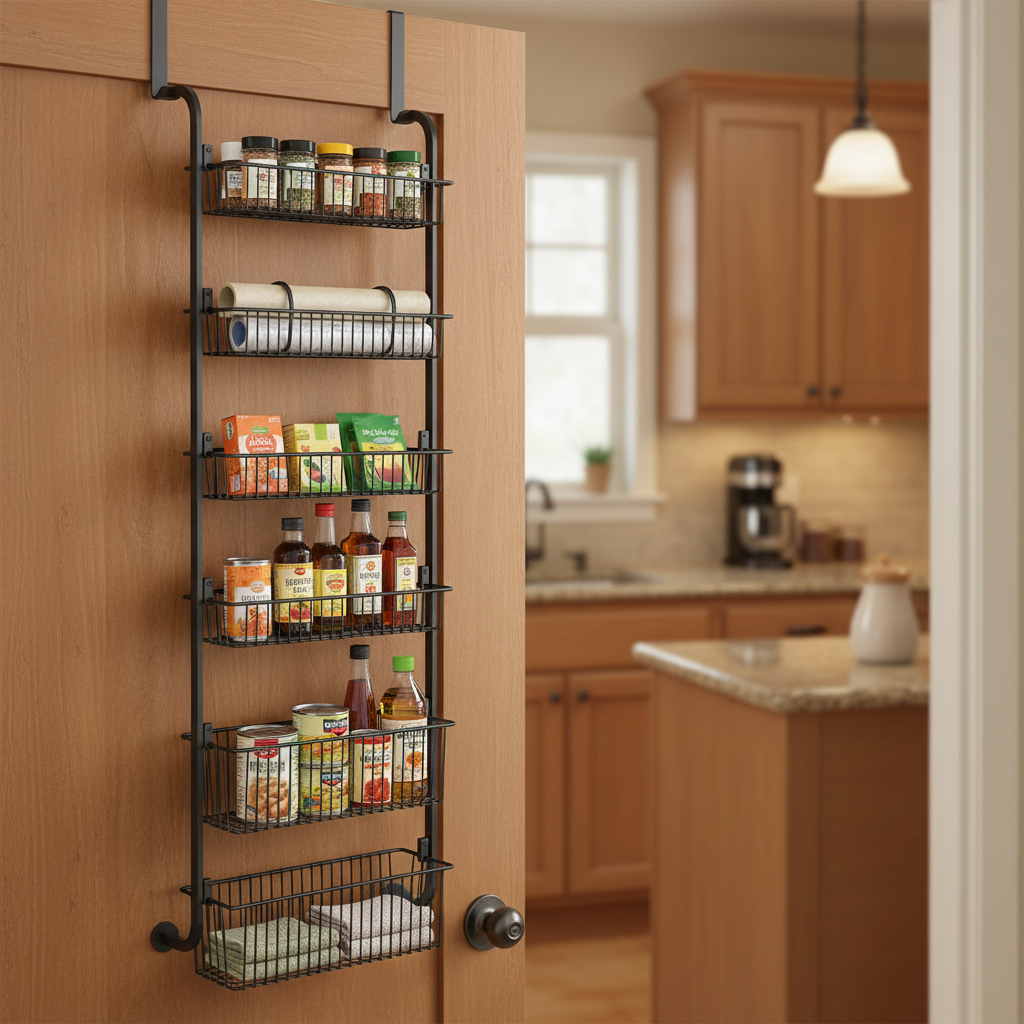 Étagère de Rangement Cuisine Suspendue 6 Niveaux – Acier Carbone 3