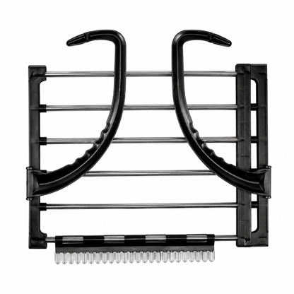 Étendoir à Linge Extensible pour Radiateur et Balcon – Inox Noir Onyx.
