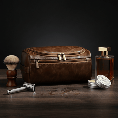 Trousse avec accessoires de toilette