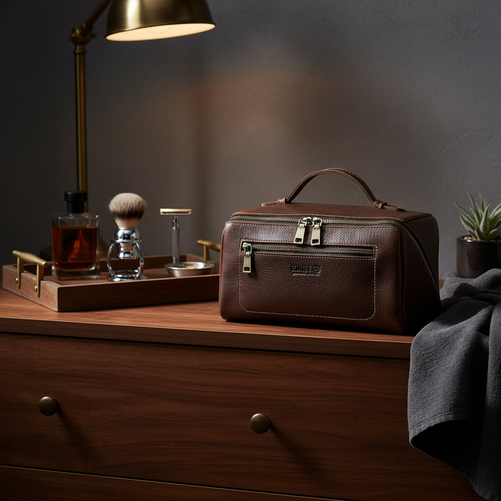 Trousse sur commode avec accessoires