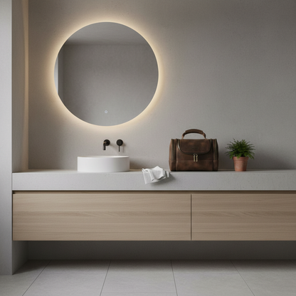 Trousse sur étagère en béton