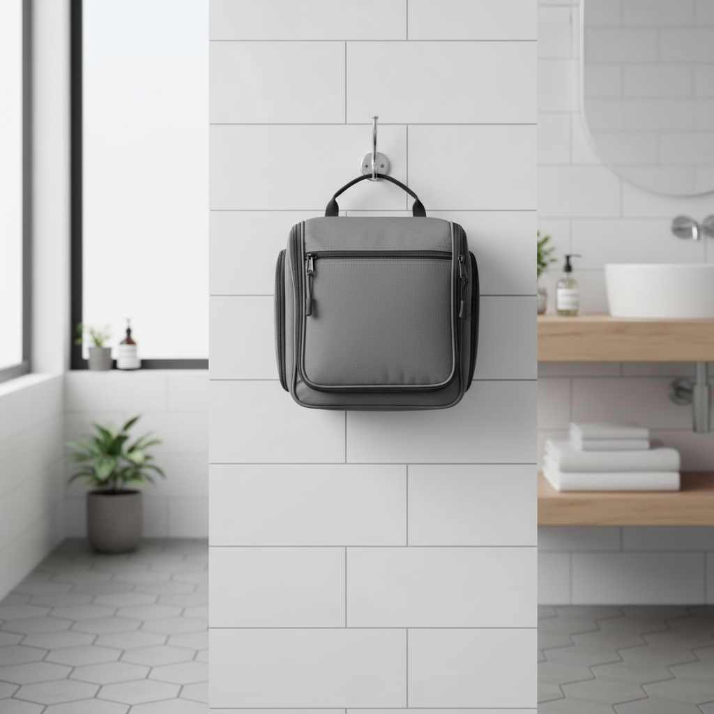 Trousse suspendue salle de bain