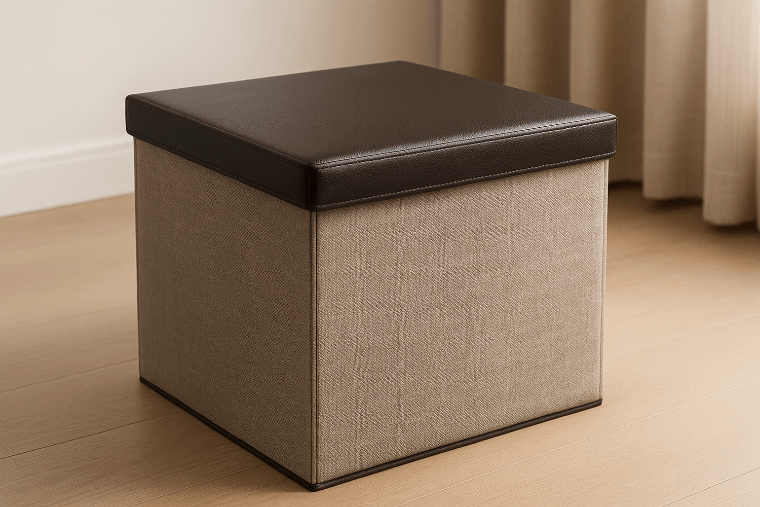 Une boîte avec couvercle cuir PU