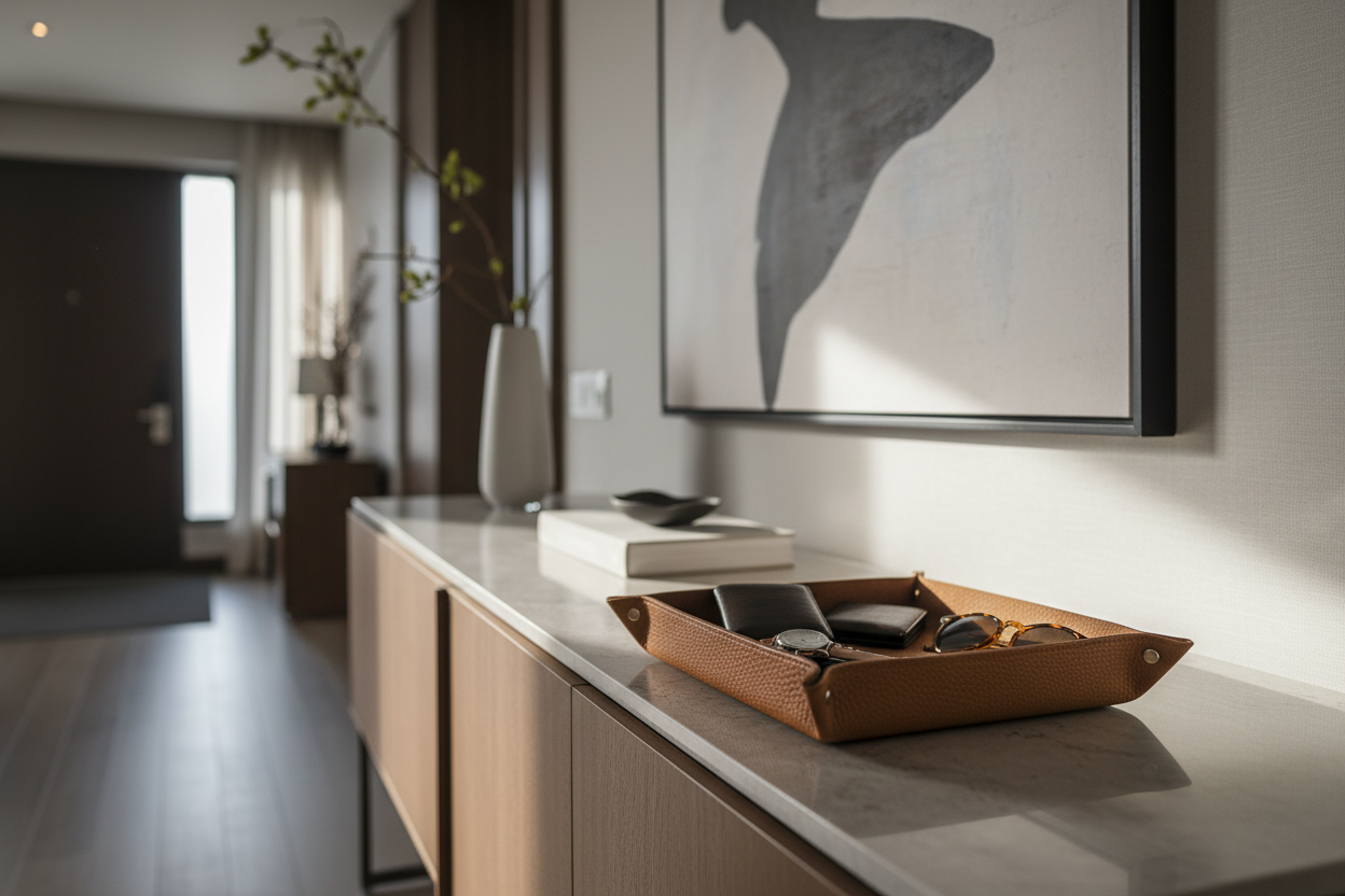 Vide-poche en cuir lifestyle