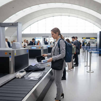Voyageur au contrôle de sécurité